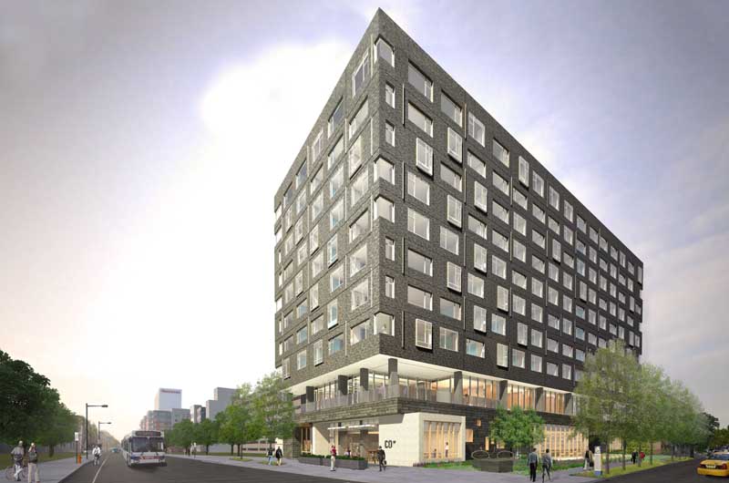 Rendering of The Study Hotel in University City